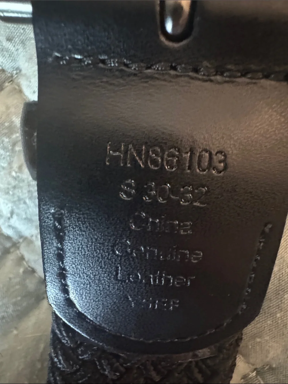 Original Penguin Black Woven Stretch Belt with Metal Buckle